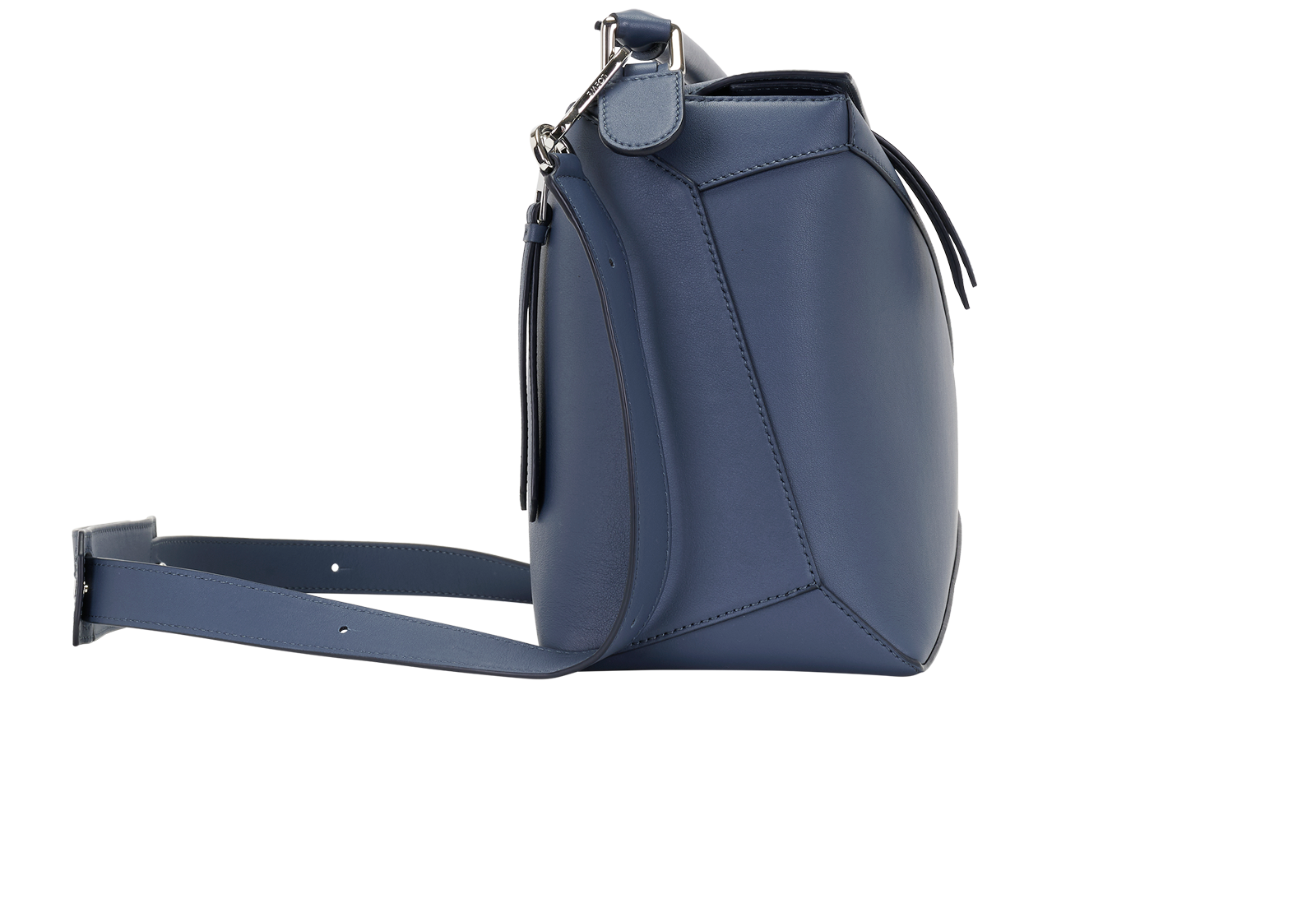 Large Puzzle Bag, &pound;1,800, Handbags, Blue, Leather, Side view